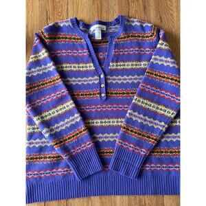 Jones New York Sport 100% Lambswool Cardigan Sweater Size XLarge
